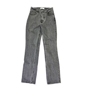 Abercrombie & Fitch Womens The Ankle Straight Ultra High Rise Gray Jeans Capsule